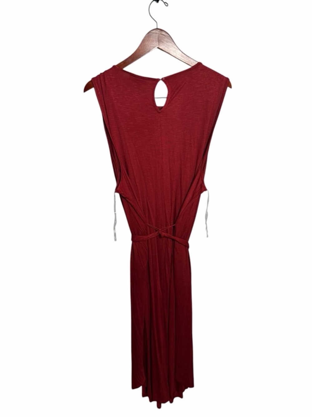 Lane Bryant Burgundy Maxi Dress with Lace Yoke - Picture 3 of 12